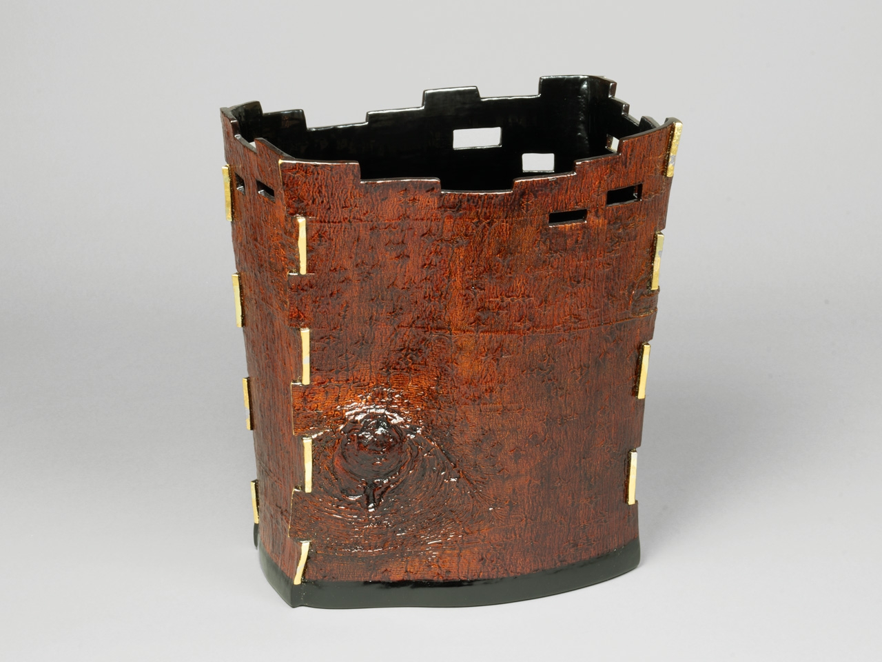 Finger-joint Bark Vase, Forest Ship Ⅱ